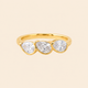 Gold Ring - Cascade Pear - White CZ: 8