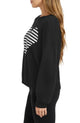 Layton Love Striped Sweater in Black