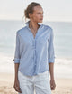 Eileen Relaxed Button-Up Shirt Pool Water Blue