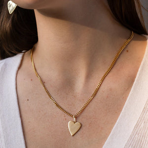 Amaya Heart Curb Necklace