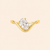 Gold Ring - Golden Contour - White CZ: 6