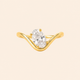 Gold Ring - Golden Contour - White CZ: 7