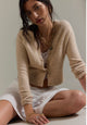 School Girl Cardi Feather Grey Melange