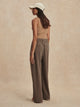 Alysha Wide Leg 32" Pine Bark Stripe