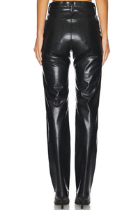90's Pinch Waist Long in Leather Detox (Black)