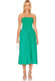 Onda Tube Midi Dress in Malachite