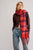 Highland Plaid Skinny Scarf Pink Combo