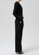 Ines Trouser Felted Wool Black