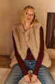 Anastasia Fur Vest Taupe