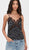Amelie Camisole Black White Double Dot Jacquard