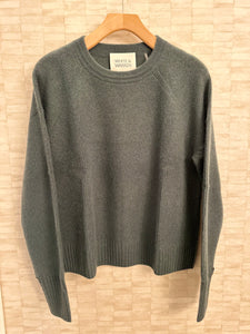 Cashmere Waffle Sweatshirt Juniper Green