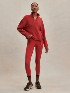 Sian Cropped Half Zip Midlayer Lava Falls