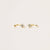 CZ Huggies - White - Gold Earrings