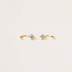 CZ Huggies - White - Gold Earrings