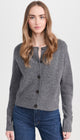 Cashmere Waffle Cardigan Graphite Heather