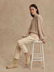 Martina High Neck Rib Knit Cement
