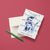 Indigo Meowy Christmas Greeting Card: Single Card