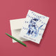 Indigo Meowy Christmas Greeting Card: Single Card