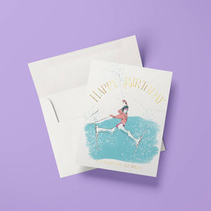 Ski Babe Birthday Greeting Card