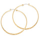 2" Hammered Hoop Earrings: Gold