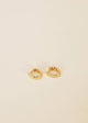 Small Channel Gold Hoop Earrings