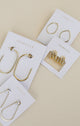 Gold Three Hoop Huggie - Earring