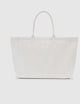 Leo Canvas Tote Washed White Leopard
