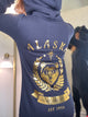 Alaska Crest Superfluous Hoodie Black Gold