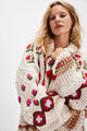 Rosebud Cardi Ivory Combo