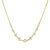 Graduated CZ Station Necklace: Gold