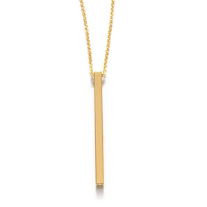 Gold Bar Necklace: Gold