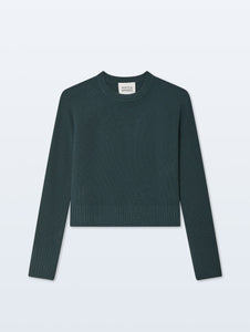 Cashmere Waffle Sweatshirt Juniper Green