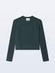 Cashmere Waffle Sweatshirt Juniper Green
