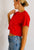 Carrie Crop Tee Boston Red