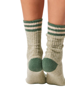 Jackson Cozy Stripe Socks- Sage