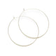 1.5" Classic Hoop Earrings: Silver