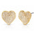 Medium Pave Heart Studs: Gold
