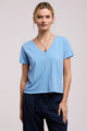 Elisha Short Sleeve V-Neck Tee Pacific
