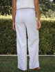 Limerick Wide-Leg Carpenter Pant Navy White Stripe