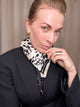 York Scarf Leopard Pearl White