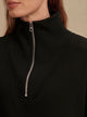 Catherine Half Zip Sweat Black