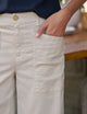 Limerick Crop Wide Leg Carpenter Pant Cement