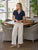 Limerick Crop Wide Leg Carpenter Pant Cement