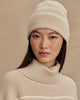 Ronan Stitch Stripe Beanie Silver Birch