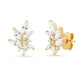 CZ Cluster Leaf Studs: Gold