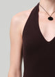 Mila Halter Dress Chocolate