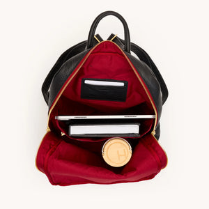 Hunter Backpack Large Black Gold Red Zip