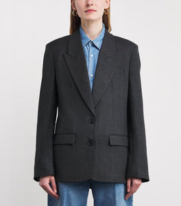 Ross Single Breasted Blazer Dark Heather Grey
