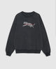 Spencer Sweatshirt Leopard Washed Black