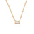 Rectangle Tab Pendant Necklace- Moonstone